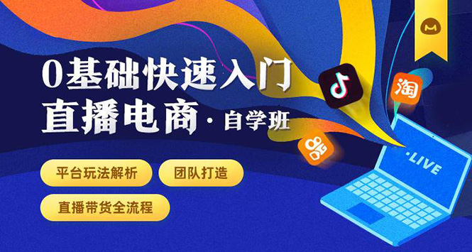 0基础快速入门直播电商课程：直播平台玩法解析-团队打造-带货全流程等环节-成可创学网