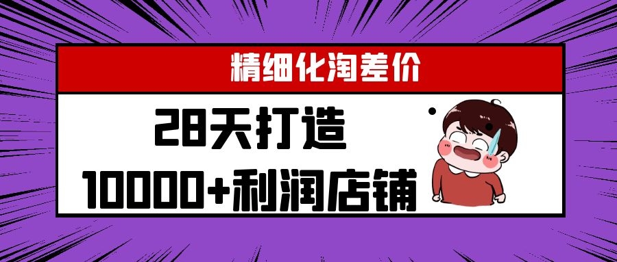 Yl精细化淘差价28天打造10000+利润店铺，精细化选品项目（附软件）-成可创学网