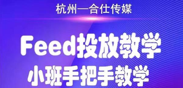 合仕传媒Feed投放教学，手把手教学，开车烧钱必须自己会-成可创学网