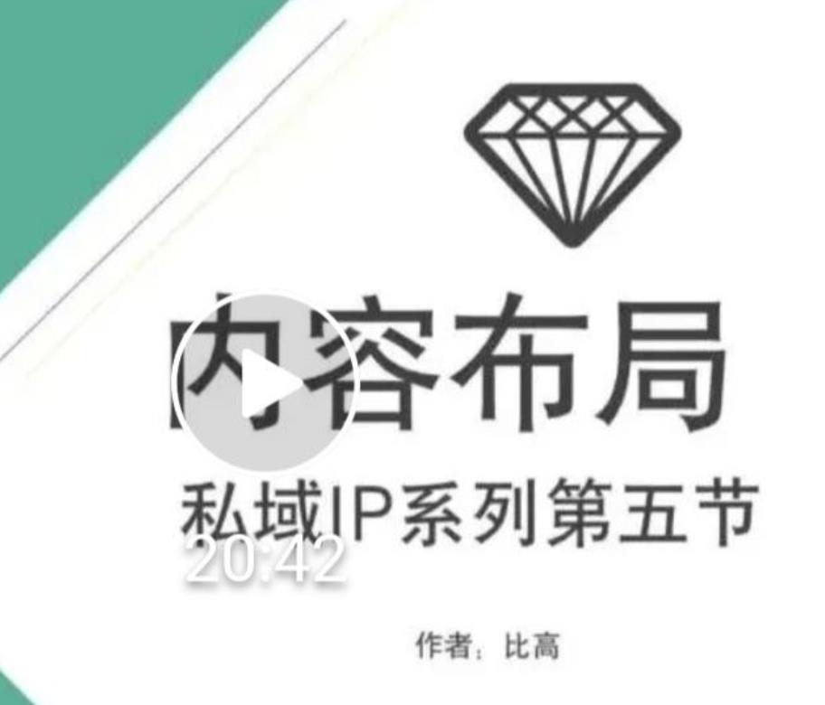 比高私域IP流量变现视频课，6个月10W粉，2235付费会员【完结】-成可创学网