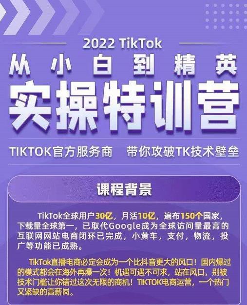 Seven漆·2022Tiktok从小白到精英实操特训营，带你掌握Tiktok账号运营-成可创学网