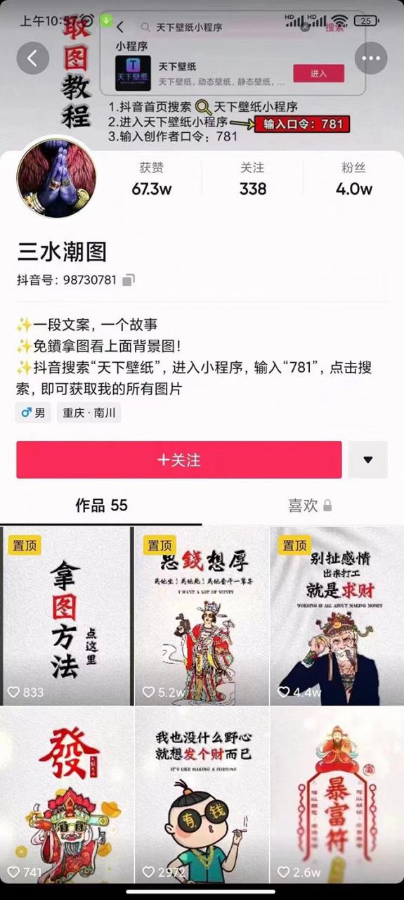 国潮壁纸变现项目，新手可操作日赚200+【素材+软件+教程】-成可创学网