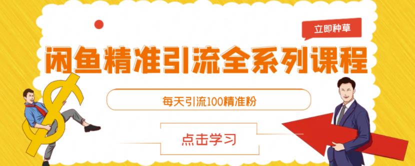 闲鱼精准引流全系列课程，每天引流100精准粉【视频课程】-成可创学网