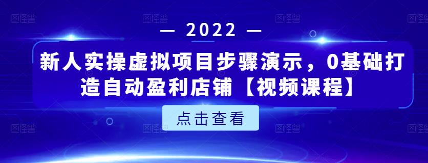 新人实操虚拟项目步骤演示，0基础打造自动盈利店铺【视频课程】-成可创学网