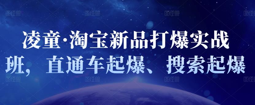 凌童·淘宝新品打爆实战班，直通车起爆、搜索起爆-成可创学网