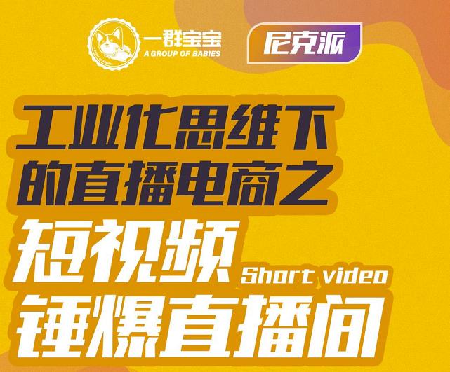 尼克派·工业化思维下的直播电商之短视频锤爆直播间，听话照做执行爆单-成可创学网