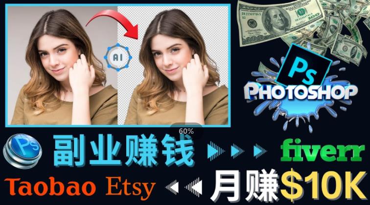 掌握PS修图技能，月赚5000美元以上–利用Adobe Photoshop赚钱的3种途径-成可创学网