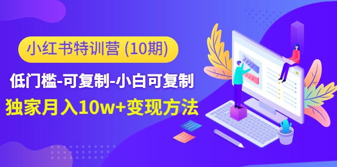 小红书特训营（第10期）低门槛-可复制-小白可复制-独家月入10w+变现方法-成可创学网