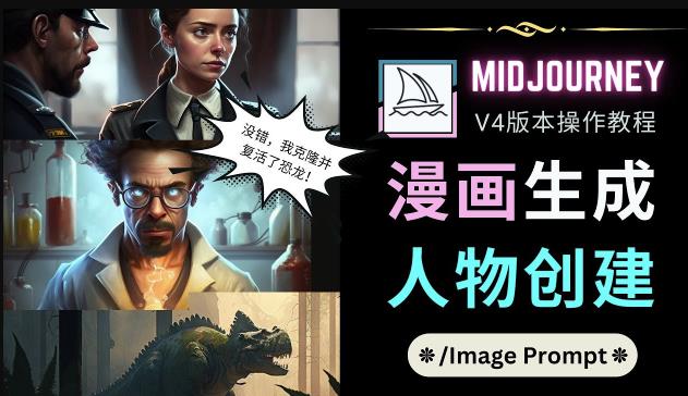 Midjourney V4版本操作教程：2个简单参数，完成漫画生成，人物创建-成可创学网