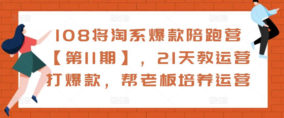 108将淘系爆款陪跑营【第11期】，21天教运营打爆款，帮老板培养运营-成可创学网