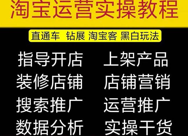 2023淘宝开店教程0基础到高级全套视频网店电商运营培训教学课程-成可创学网