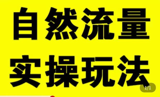 拼多多自然流量天花板，拼多多自然流的实操玩法，自然流量是怎么来的，如何开车带来自然流等知识-成可创学网