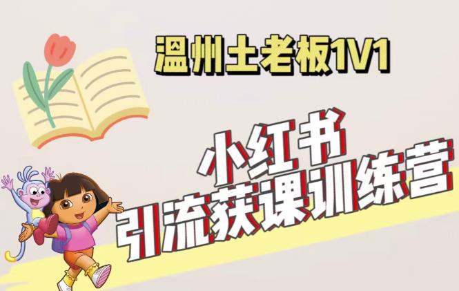 小红书1对1引流获客训练营：账号、内容、引流、成交（价值3999元）-成可创学网