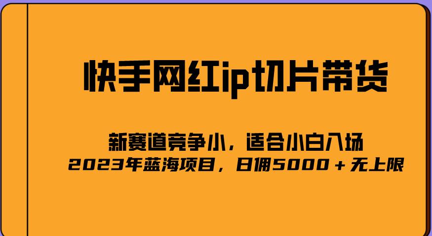 2023爆火的快手网红IP切片，号称日佣5000＋的蓝海项目，二驴的独家授权-成可创学网