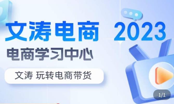 文涛电商·7天零基础自然流起号，​快速掌握店铺运营的核心玩法，突破自然展现量，玩转直播带货-成可创学网