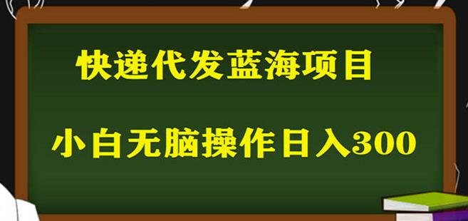 2023最新蓝海快递代发项目，小白零成本照抄也能日入300+-成可创学网