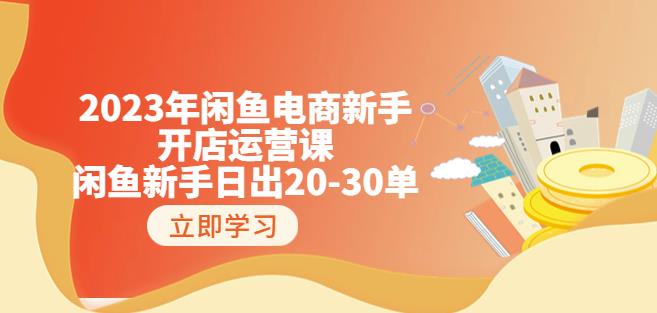 2023年闲鱼电商新手开店运营课：闲鱼新手日出20-30单（18节-实战干货）-成可创学网