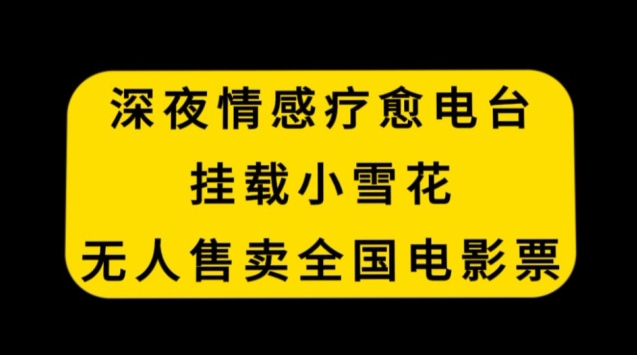 深夜情感疗愈电台，挂载小雪花，无人售卖全国电影票【揭秘】-成可创学网