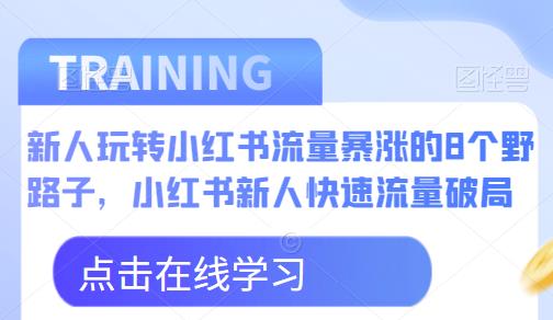 新人玩转小红书流量暴涨的8个野路子，小红书新人快速流量破局-成可创学网