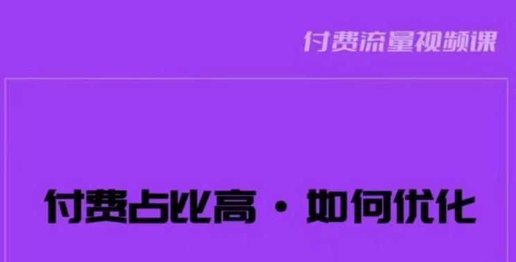 波波-付费占比高，如何优化？只讲方法，不说废话，高效解决问题！-成可创学网