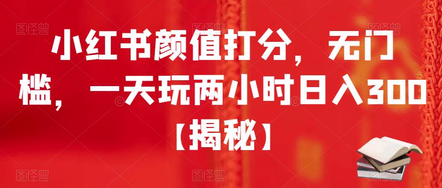 小红书颜值打分，无门槛，一天玩两小时日入300+【揭秘】-成可创学网