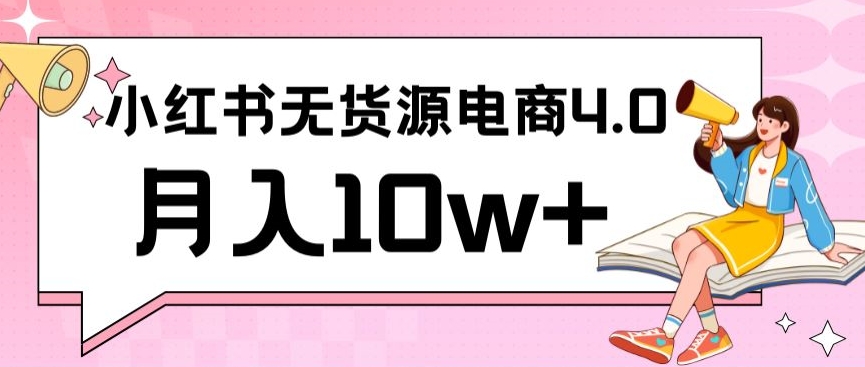 小红书新电商实战，无货源实操从0到1月入10w+联合抖音放大收益【揭秘】-成可创学网