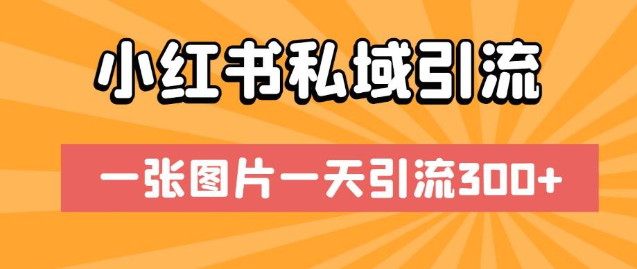 小红书私域引流，一张图片一天引流300+【揭秘】-成可创学网