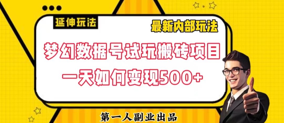 数据号回归玩法游戏试玩搬砖项目再创日入500+【揭秘】-成可创学网