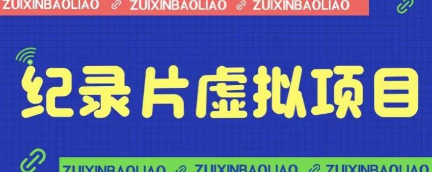 价值1280的蓝海纪录片虚拟项目，保姆级教学，轻松日入600+【揭秘】-成可创学网