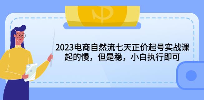 2023电商自然流七天正价起号实战课：起的慢，但是稳，小白执行即可！-成可创学网