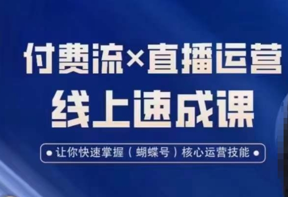 视频号付费流实操课程，付费流✖️直播运营速成课，让你快速掌握视频号核心运营技能-成可创学网