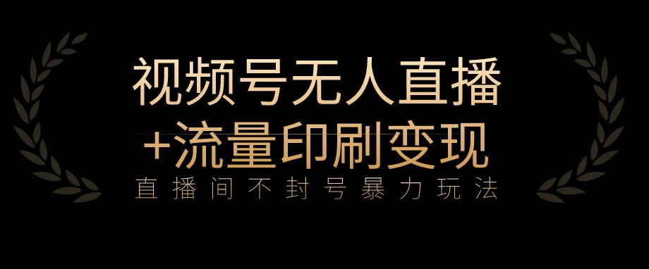 全网首发视频号不封号无人直播暴利玩法+流量印刷机变现，日入1000+【揭秘】-成可创学网