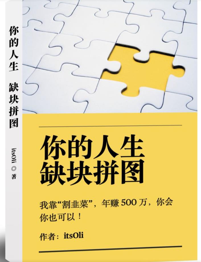 某高赞电子书《你的人生，缺块拼图——我靠“割韭菜”，年赚500万，你会你也可以》-成可创学网