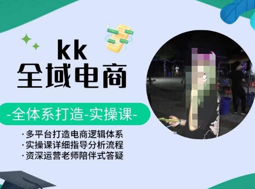 KK全域电商，全体系打造实操课，多平台打造电商逻辑体系-成可创学网