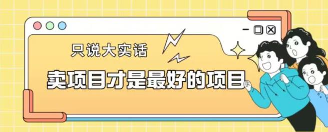 卖项目才是最好的项目一单3000+【揭秘】-成可创学网