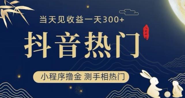 抖音最新小程序撸金，测手相上热门，当天见收益一小时变现300+【揭秘】-成可创学网