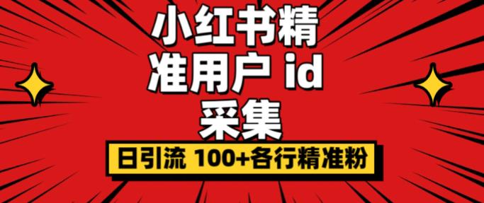 小白都会用的小红书精准用户id采集器日引流精准粉可达到100+（软件+教程）