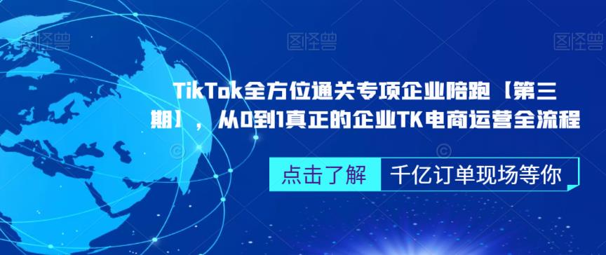 ‎TikTok全方位通关专项企业陪跑【第三期】，从0到1真正的企业TK电商运营全流程-成可创学网