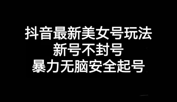 抖音最新美女号玩法，新号不封号，暴力无脑安全起号【揭秘】-成可创学网