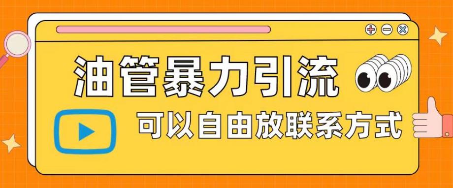 油管暴力引流，可以自由放联系方式【揭秘】-成可创学网