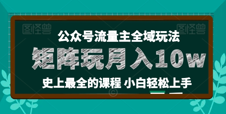 麦子甜公众号流量主全新玩法，核心36讲小白也能做矩阵，月入10w+-成可创学网