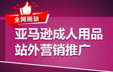 全网稀缺！亚马逊成人用品站外营销推广，​教你引爆站外流量，开启爆单模式-成可创学网