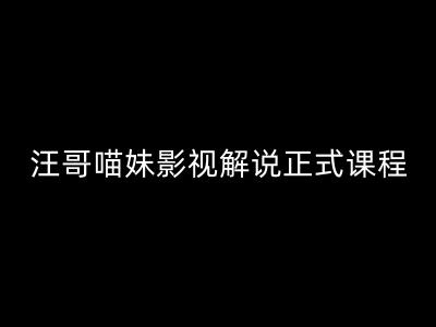 汪哥影视解说正式课程：剪映/PR教学/视解说剪辑5大黄金法则/全流程剪辑7把利器等等-成可创学网