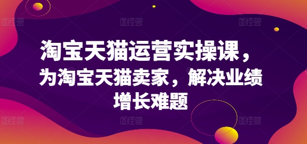 淘宝天猫运营实操课，为淘宝天猫卖家，解决业绩增长难题-成可创学网