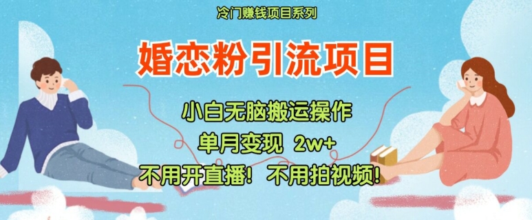 小红书婚恋粉引流，不用开直播，不用拍视频，不用做交付【揭秘】-成可创学网