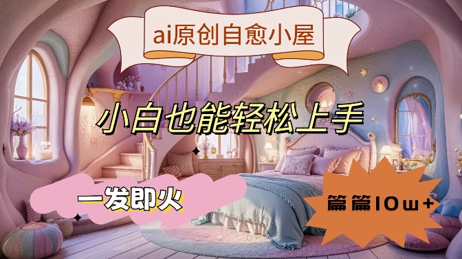 ai原创治愈小屋，小白也能轻松上手，一发即火，篇篇10w+【揭秘】-成可创学网