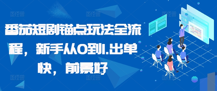 番茄短剧锚点玩法全流程，新手从0到1，出单快，前景好-成可创学网