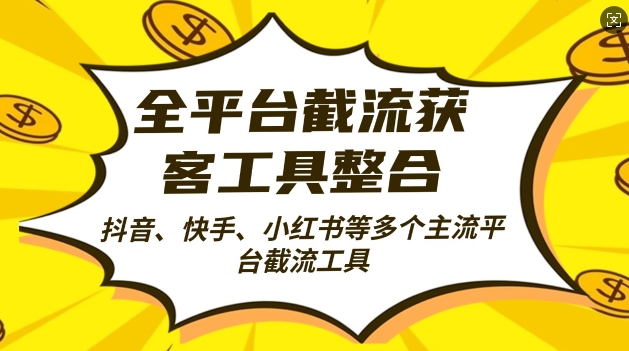 全平台截流获客工县整合全自动引流，日引2000+精准客户【揭秘】-成可创学网