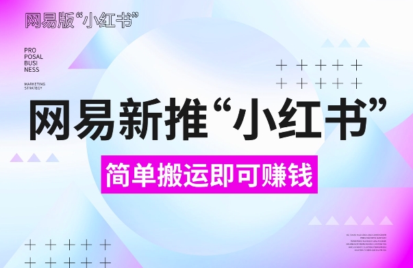 网易官方新推“小红书”，搬运即有收益，新手小白千万别错过(附详细教程)【揭秘】-成可创学网