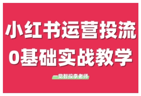 小红书运营投流，小红书广告投放从0到1的实战课，学完即可开始投放-成可创学网